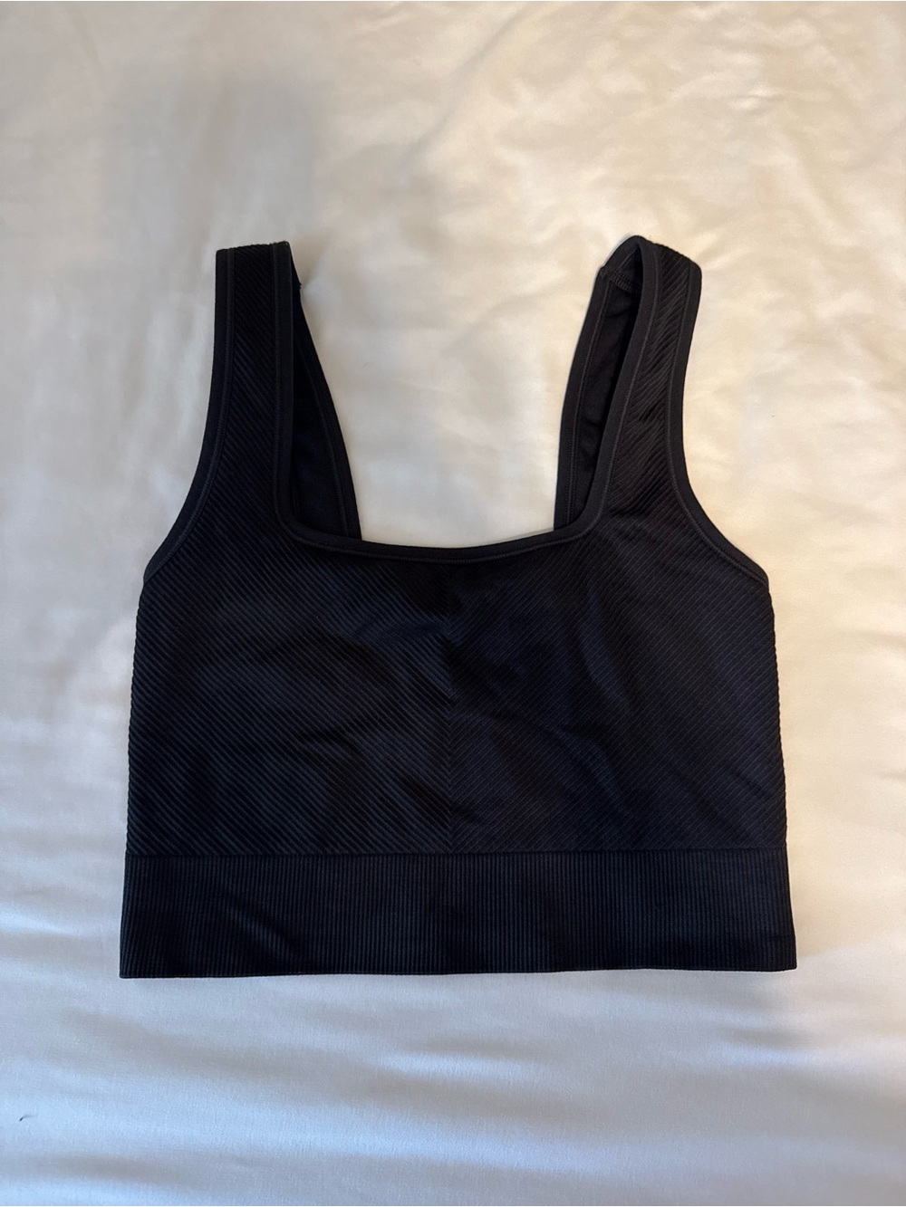 Target Black Ribbed Scoop Sports Bra